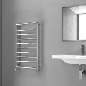 Scalda salviette bagno 900x500mm cromato interasse 462 mm KAM-D7009C - KAMALU