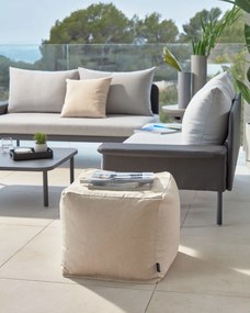 Kave Home - Pouf quadrato Nedra 50 x 50 cm beige