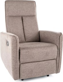 Poltrona reclinabile Nikos in tessuto Brego beige – 72x86/159x105 cm