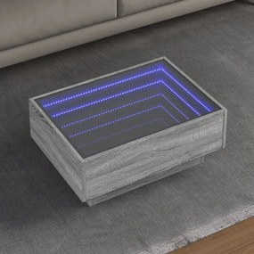 Tavolino Salotto Con Led Grigio Sonoma 70x50x30 Cm Multistrato /