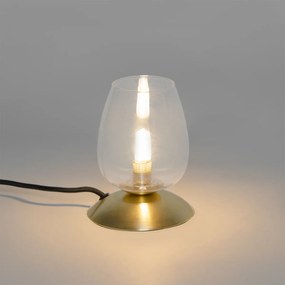 Lampada da tavolo classica oro con vetro - Elien