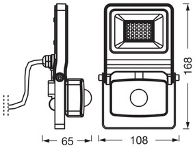 Osram - Proiettore LED con sensore ENDURA LED/20W/230V 3000K IP44