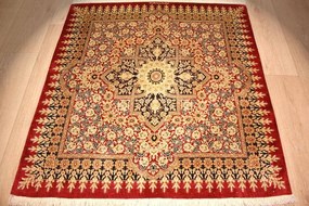 Ghom Tappeto persiano 100x100 (Iran) Annodato A Mano