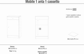 THIN - mobiletto da ingresso portaoggetti