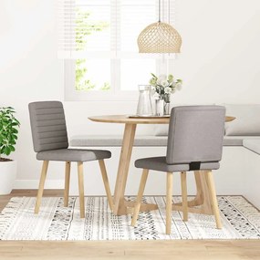 Sedie Da Pranzo 2 Pz Tortora İn Tessuto /