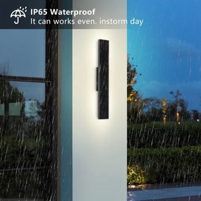 Brilagi - Applique solare a LED SUN, 4 W, 230 V, 60 cm, 4000 mAh, IP44