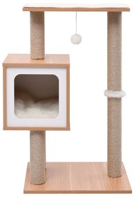 Albero per gatti con tappeto tiragraffi in sisal 82 cm