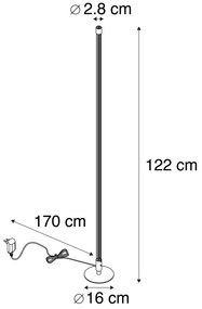 Set di 2 lampade da terra moderne a LED cromate - Line-up