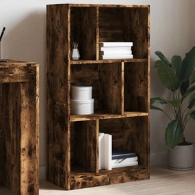 Libreria Rovere Fumo 57x28,5x107,5 Cm İn Legno Multistrato /