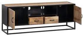 Mobile TV MARA Naturale Nero Legno Ferro 150 x 40 x 55 cm