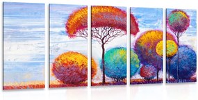 Quadri 5 pezzi – Foresta autunnale