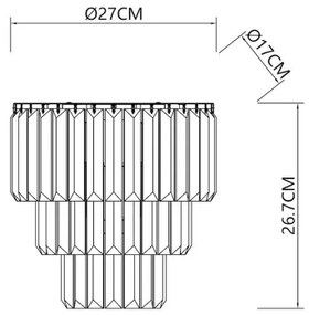 Applique MILANO 2xE14/40W/230V oro