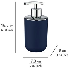 WENKO 22519100 - Dispenser per sapone BRASIL 320 ml blu/cromo lucido
