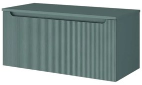 Mobile da bagno sospeso sotto lavabo Kimono L 120.5 x H 46 x P 46 cm blu laccato, 1 cassetto MADERO
