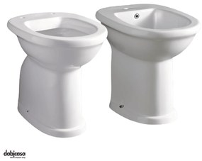 Alice Ceramica Coppia di Sanitari Da Terra Da H 50 Cm C/Scarico a Terra Bianco Lucido