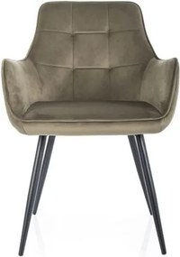 Sedia Velluto Lemon oliva Blu77