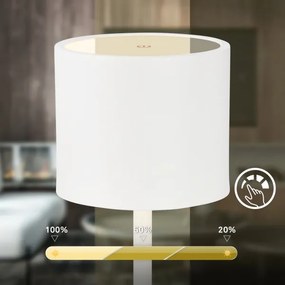 Briloner 7521016 - Lampada da tavolo LED dimmerabile SIGO 2,5W/5V IP44 2600 mAh bianca