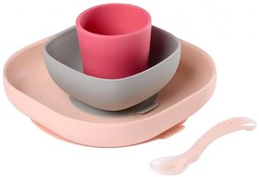 Beaba - Set da pranzo per bambini Rosa 4 pz