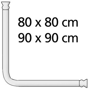 Asta angolare universale in argento per tenda da doccia Argento, ø 2 cm - Wenko