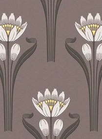 Isidore Leroy Carta da parati Tulipes - Tabac