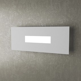 Applique Moderna Rettangolare Wally Metallo Grigio 2 Luci 2G11 40Cm