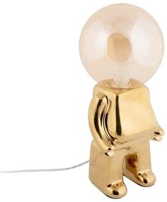 Lampada da tavolo a LED dimmerabile in oro con paralume in vetro (altezza 27 cm) Ross - Leitmotiv