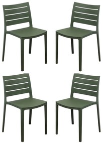 CABOT - set 4 sedie in polipropilene impilabile