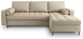 Divano letto angolare beige, angolo destro Santo - Milo Casa