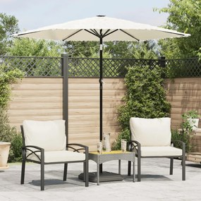 Ombrellone Giardino Con Palo İn Acciaio Bianco 223x223x213 Cm /