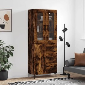 Credenza Rovere Fumo 69,5x34x180 Cm İn Legno Multistrato /