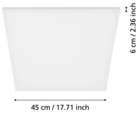Eglo 98902 - Plafoniera LED TURCONA LED/20W/230V