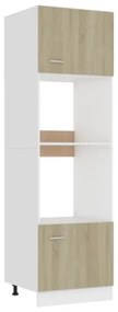 Armadio per Microonde Rovere Sonoma 60x57x207 cm in Truciolato