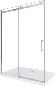 Porta Parete Doccia 120 cm 1 Anta Scorrevole in Cristallo Trasparente 8mm H190 Cristal...