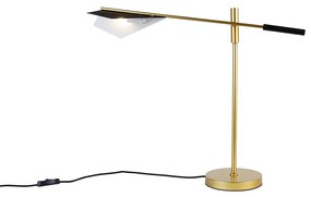 Lampada da tavolo design nera con oro - Sinem