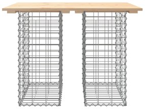 Panca giardino design gabbione 100x70x72 cm legno massello pino