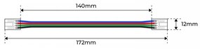 Connettore Angolare per strisce LED RGB COB da 10mm - CF 2PZ Selezionare l'accessorio Accessorio Strisce RGB da 10 mm
