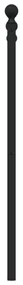 Testiera in metallo nero 180 cm
