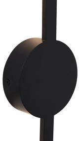 Lampada da parete moderna nera 100 cm con LED - Clockwise