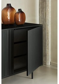 Cassettiera bassa nera 159x80 cm Sierra - Teulat