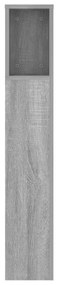 Testiera con scomparti grigio sonoma 140x18,5x104,5 cm