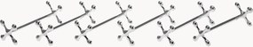 Set di 6 portaposate placcati in argento Bone