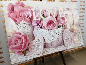 Quadro su tela – Decorazione romantica in stile vintage