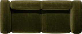 Divano verde con rivestimento in velluto a coste 264 cm Bergamo – Cosmopolitan Design