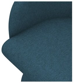 Sedia da pranzo blu in imbottito Kanoa – Makamii