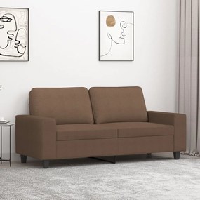 Divano A 2 Posti Marrone 140 Cm İn Tessuto /