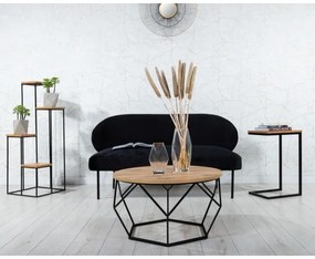 Portafiori 110x40 cm nero/marrone