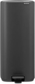 Cestino per la spazzatura grigio scuro in acciaio con pedale 30 l Bo – Brabantia