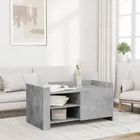 Tavolino Salotto Grigio Cemento 100x50x50 cm Legno Multistrato 848363