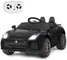 Costway Macchina Jaguar F-type SVR 12 V per bambini con telecomando, Macchina a batterie con musica e storie Nero