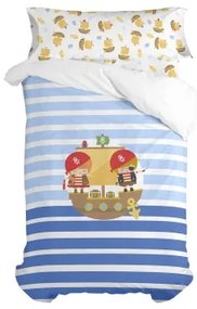 Set di copripiumino HappyFriday Happynois Pirate Ship Multicolore Singolo 2 Pezzi